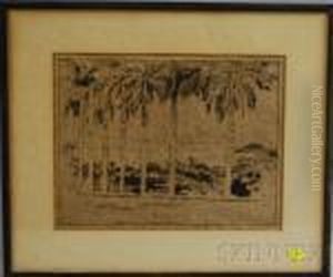 The Bishop's Wall, Panama by Joseph Pennell