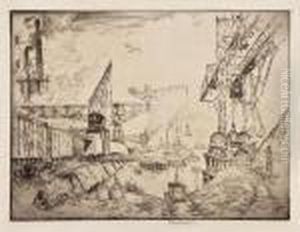 Cranes At Duisberg by Joseph Pennell