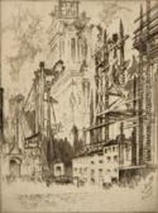 Building Thevictor Emmanuel Monument, Rome by Joseph Pennell