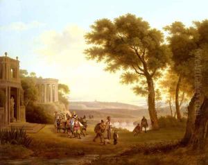 Arkadische Landschaft (Arcadian Landscape) by Josef Rebell