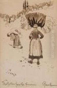 The Return From The Fountain by Joseph Pennell