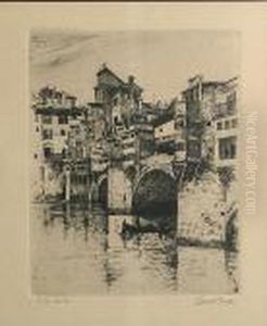 Ponte Vecchio by Joseph Pennell