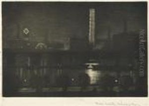 British Industry, Whiskey And Tea by Joseph Pennell