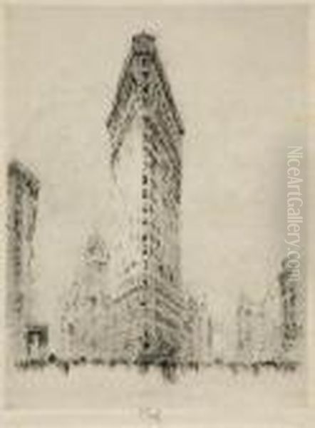 Flatiron Building (w. 325) by Joseph Pennell