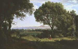 Landscape at Portici by Josef Rebell