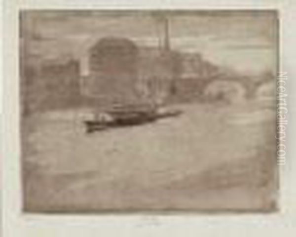 Mist On The Thames. 1903. Aquatinte. 210 X 265. Stein Et Karshan 50. - view 1