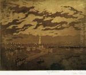 The Bay, New York by Joseph Pennell