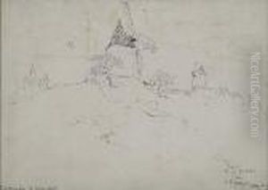 Le Moulin Du Daudet by Joseph Pennell