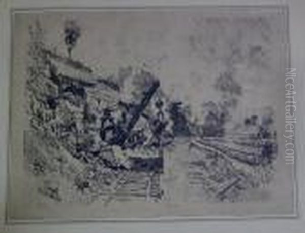 Steam Shovel In The Cut At Bas Obispo - view 1