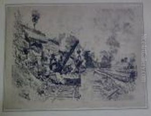 Steam Shovel In The Cut At Bas Obispo Steam Shovel In The Cut At Bas Obispo