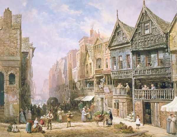 Watergate Street, looking towards Eastgate, Chester, c.1870 - view 1