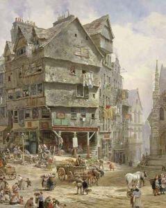 The High Street from the West Bow, Edinburgh by Louise Rayner