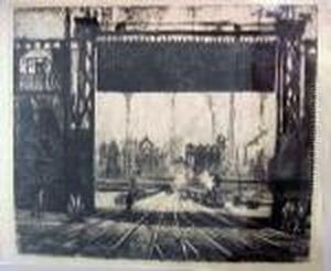 The Great Gate, Charleroi by Joseph Pennell