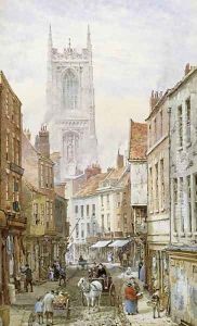 A View of Irongate, Derby by Louise Rayner