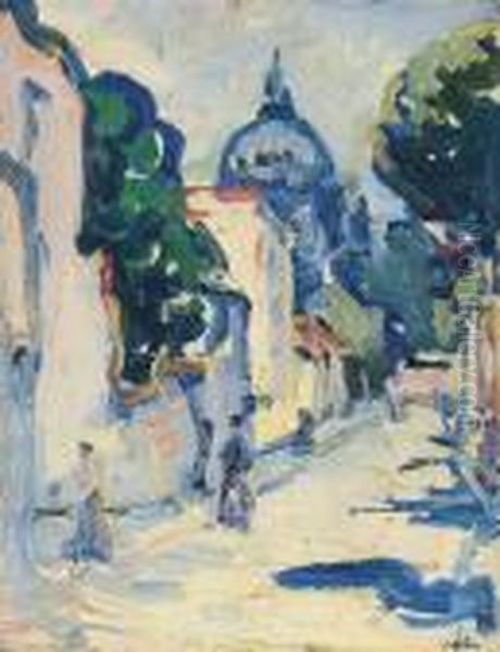 Figures In A Street, Montmartre - view 1