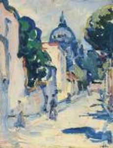 Figures In A Street, Montmartre by Samuel John Peploe