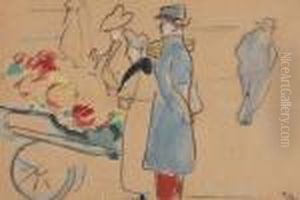 Flower Stall, Paris by Samuel John Peploe