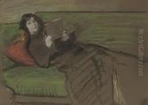 Girl On A Sofa by Samuel John Peploe