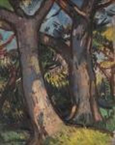Trees At Douglas Hall by Samuel John Peploe