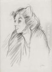 Female Portait Study In Profile by Samuel John Peploe