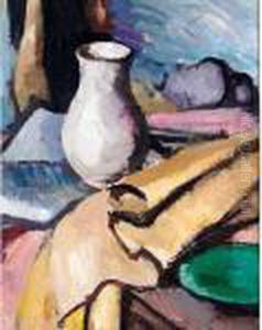 Still Life With A White Vase by Samuel John Peploe