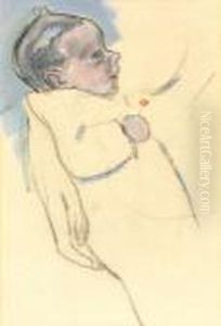 Willy Peploe As An Infant by Samuel John Peploe