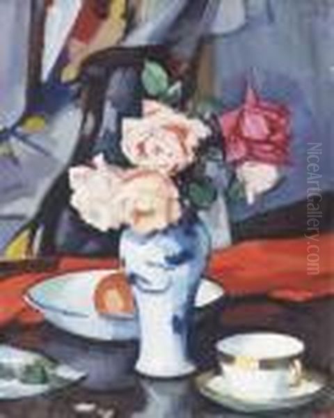 Roses In A Chinese Vase - view 1