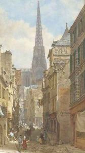 Rheims cathedral, France by Louise Rayner