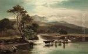 Fording The River Mawddach, Cader Idris, North Wales