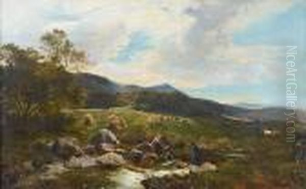 Landscape With Children Playing By Astream - view 1