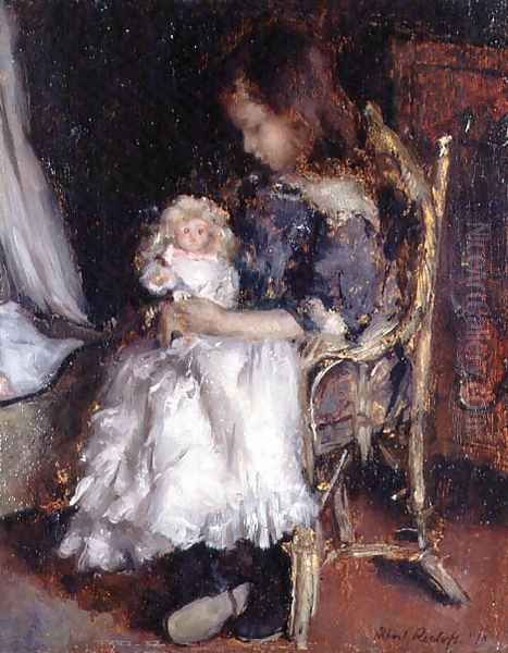 Girl Holding her Doll - view 1