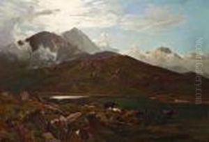 Near Dolgelly, North Wales by Sidney Richard Percy