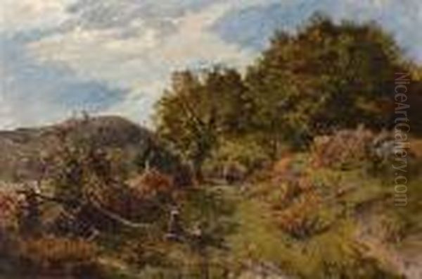 Figures And Cattle On A Country Path - view 1