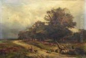 Drovers On A Woodland Track