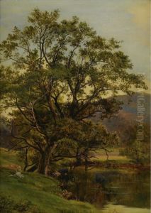 A Quiet Moment By A Pond by Sidney Richard Percy