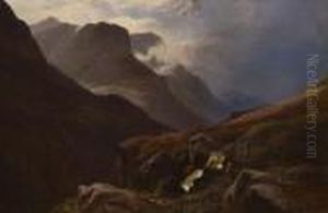 Caceria De Ciervos by Sidney Richard Percy