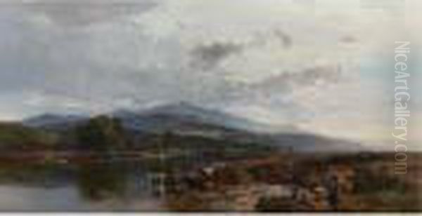 Cattle Watering In A Highland Loch - view 1