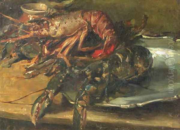 Lobsters on a silver plate - view 1