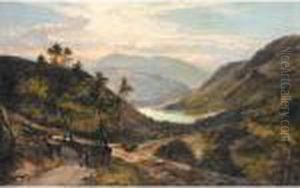 The Path Down To The Lake, North Wales by Sidney Richard Percy