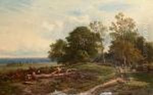 Country Landscape With Children