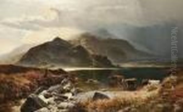 Landscape With Cattle Watering - view 1