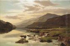 Penmaen Pool, Near Dolgelly by Sidney Richard Percy
