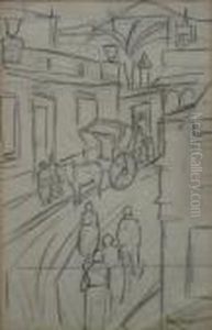Escena Callejera De Hospitalet De Llobregat by Rafael Perez Barradas