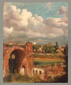 View from the Palatine Rome 1821 by Jean-Charles Joseph Remond