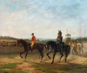 On the racecourse by Jean-Charles Joseph Remond