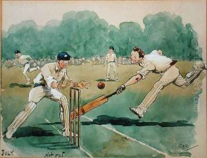 The Month of July Cricket by George Derville Rowlandson