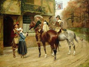 At the Red Inn by George Derville Rowlandson