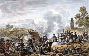 The Battle of Occana, 19 November 1809, engraved by Francois Pigeot