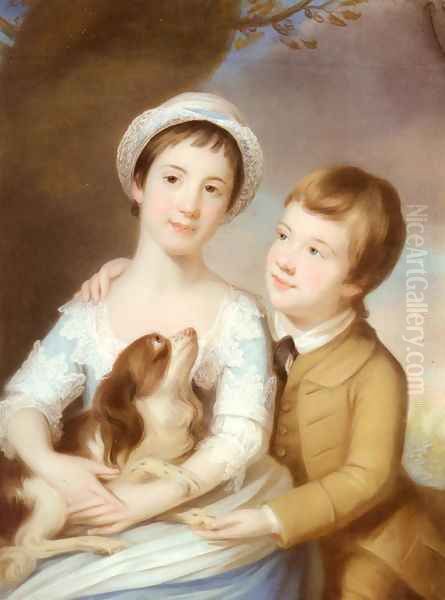 Portrait Of George Henry Fitzroy, Earl Of Euston, Later 4th Duke Of Grafton And Lady Georgina Fitzroy - view 1