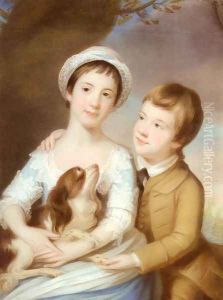 Portrait Of George Henry Fitzroy, Earl Of Euston, Later 4th Duke Of Grafton And Lady Georgina Fitzroy by Catherine Read